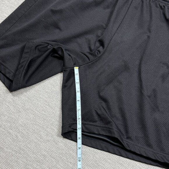 ProSpirit Mens Black Mesh Basketball Shorts Elastic Waist Drawstring Size Large - Picture 8 of 10